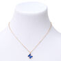 Butterfly Birthstone 16&quot; Gold Pendant Necklace - September,