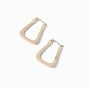 Gold-tone Triangular Oval 30MM Hoop Earrings,