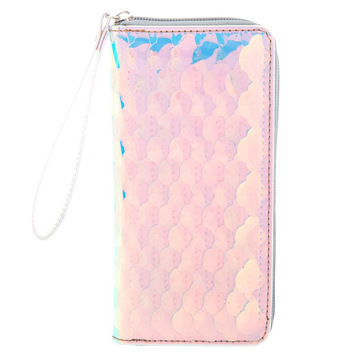 Holographic Mermaid Scallop Wristlet,