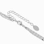 Silver-tone Cubic Zirconia Multi-Strand Y-Neck Necklace,