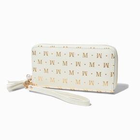 Golden Initial Wristlet Wallet - M,