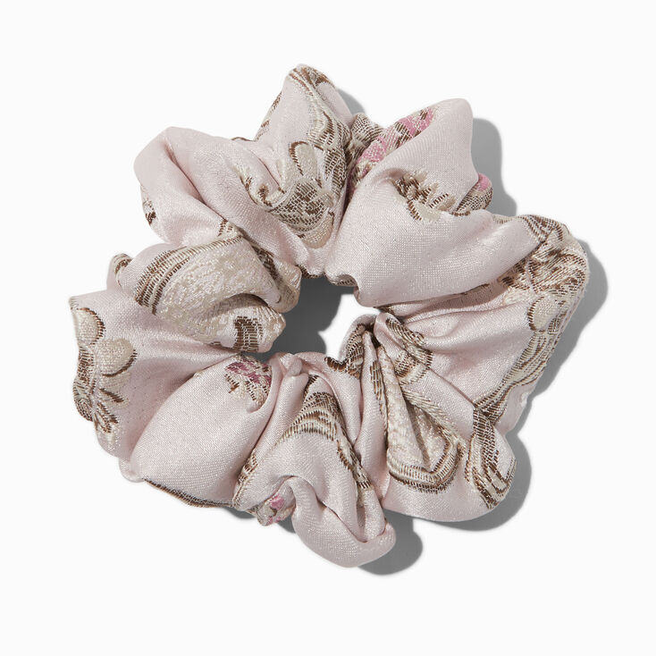 Blush Pink Brocade Giant Hair Scrunchie,