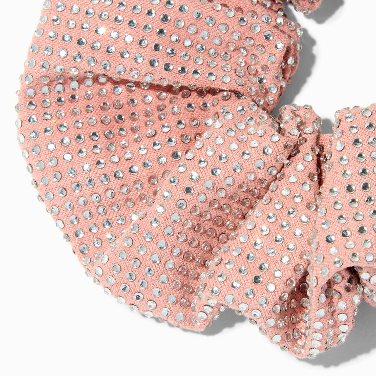 Blush Embellished Sparkle Hair Scrunchie,