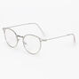 Solar Blue Light Reducing Round Clear Lens Frames - Silver,