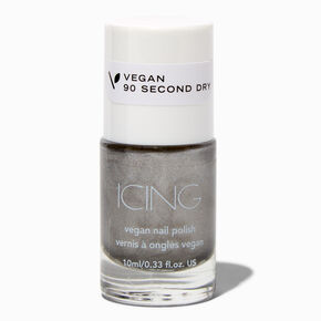 Vegan 90 Second Dry Nail Polish - Silver Metallic,