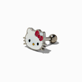 Hello Kitty&reg; Stainless Steel Face 16G Cartilage Earring,