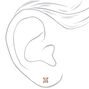 ICING Select 18k Yellow Gold Plated Cubic Zirconia 5MM Square Stud Earrings,