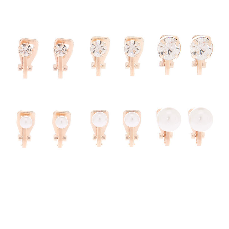 Icing Womens Rose Gold Pineapple Clip On Stud Earrings