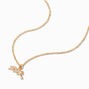 Gold Zodiac Symbol Pendant Necklace - Aquarius,