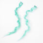 Curly Faux Hair Clip In Extensions - Mint Green, 2 Pack,