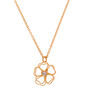 Gold Wire Flower Pendant Necklace,