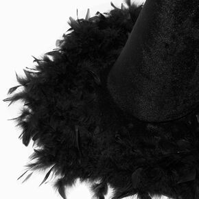 Black Feather Witch Hat,