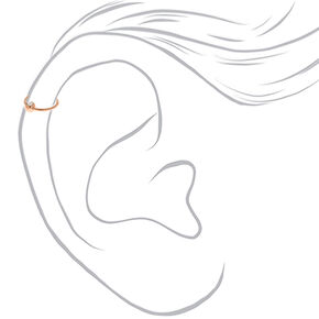 Rose Gold 20G Stone Cartilage Hoop Earring,
