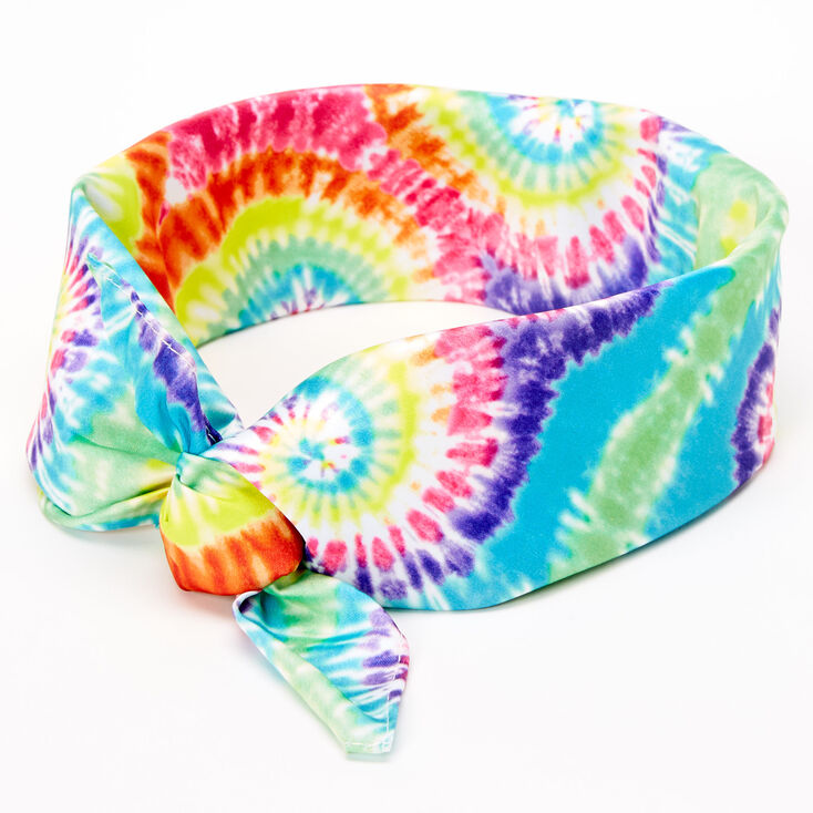 Rainbow Tie Dye Bandana Headwrap,