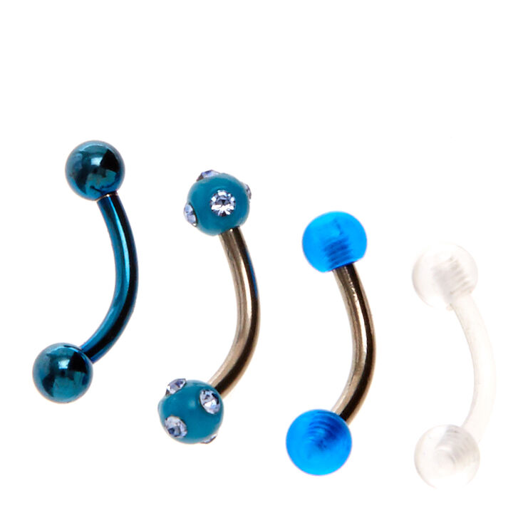 Baby Blue Eyebrow Rings,