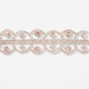 Rose Gold Rhinestone Princess Chain Bracelet,