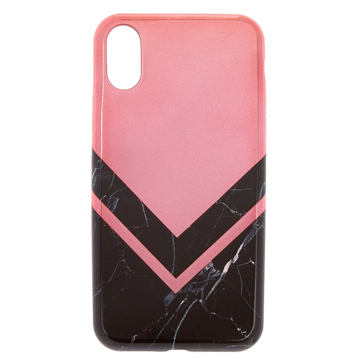 Black Marble & Rose Gold Phone Case,