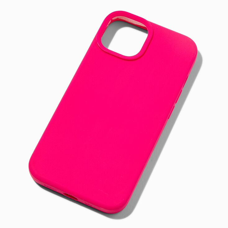 Solid Hot Pink Silicone Phone Case - Fits iPhone&reg; 13/14,