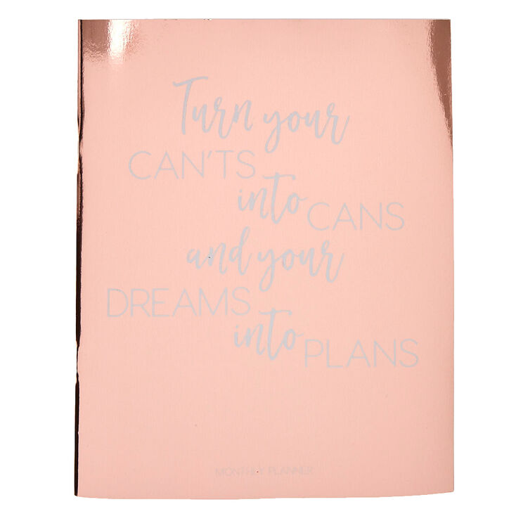 Metallic Rose Gold Monthly Planner,