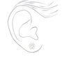 Silver Paw Print Stud Earrings,