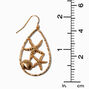 Gold-tone Starfish Teardrop 1.5&quot; Drop Earrings,