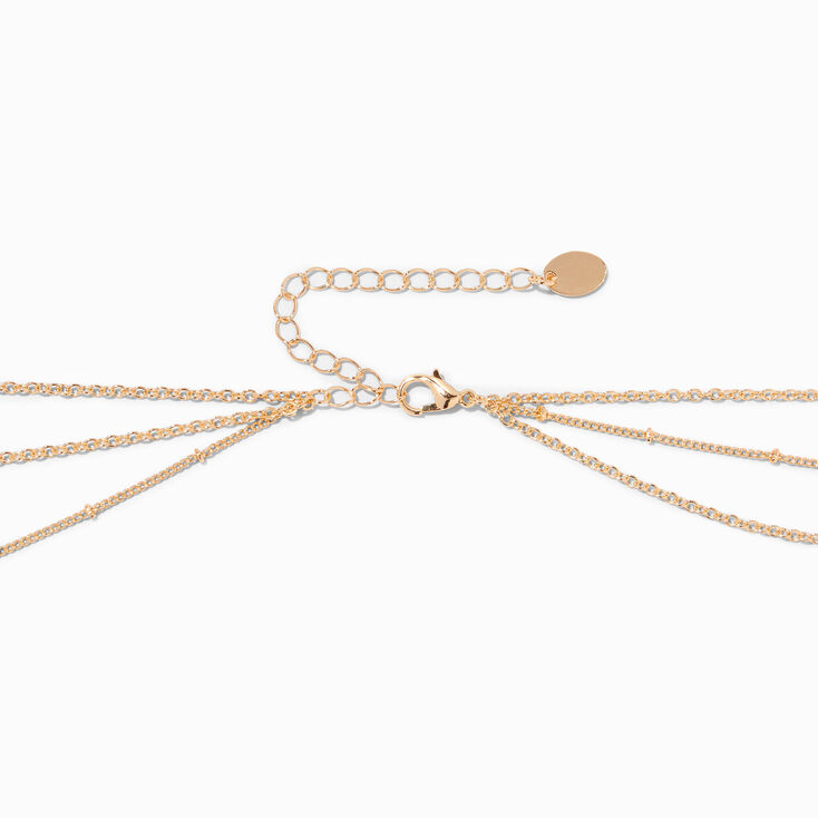 Christmas Silver Santa Tattoo Choker Multi Strand Necklace - Red,