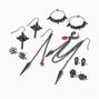 Halloween Skeleton Goth Earrings - 6 Pack,
