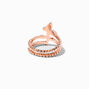 Rose Gold Crystal Butterfly Midi Ring,