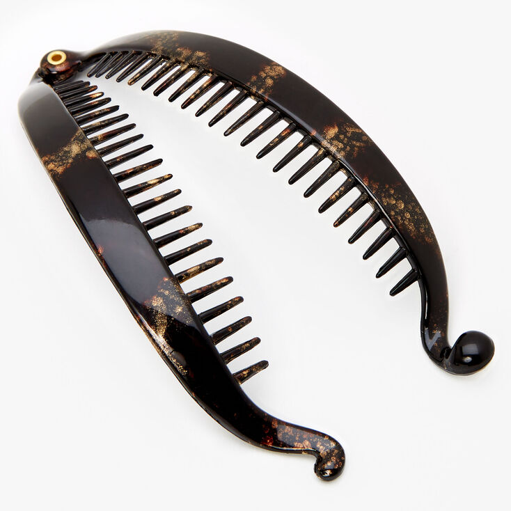 Brown Oil Slick Banana Hair Claw,