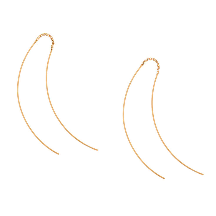Zig Zag Wire & Chain Drop Earrings,