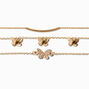Gold Filigree Butterfly Choker Necklaces - 3 Pack,