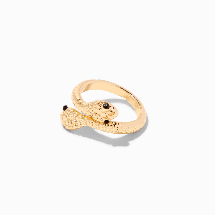 Gold Snake Wrap Midi Ring,