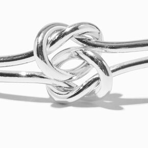 Silver-tone Double Knot Cuff Bracelet,