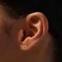 Gold-tone Butterfly Wings Stud Earrings,