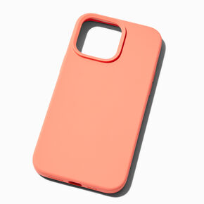 Solid Coral Silicone Phone Case - Fits iPhone&reg; 14 Pro Max,