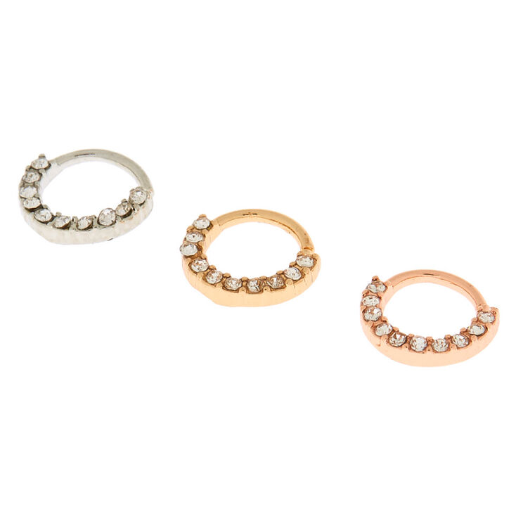 Mixed Metal 20g Mini Cartilage Hoop Earrings 3 Pack Icing Us Mixed Metal 20g Mini Cartilage Hoop Earrings 3 Pack