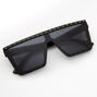 Studded Top Shield Sunglasses - Black,