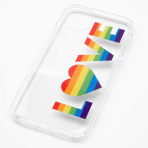 Rainbow Love Clear Phone Case - Fits iPhone 11,