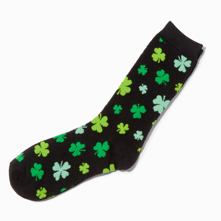 All-Over Shamrock-Print Crew Socks,