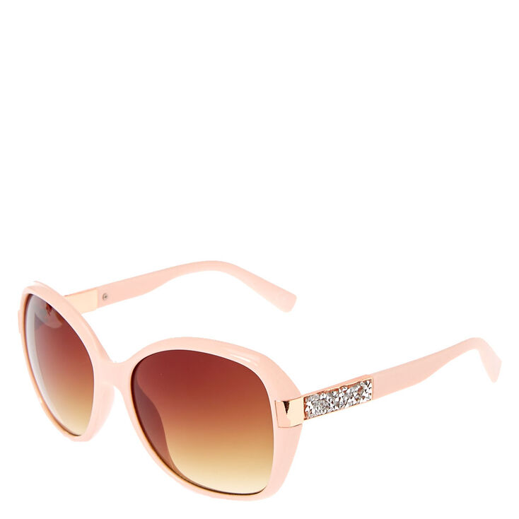 Pink Bling Arm Tinted Sunglasses,