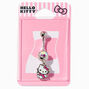 Hello Kitty&reg; Stainless Steel 14G Dangle Belly Bar,