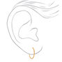 Gold 25MM Textured Hoop Earrings,