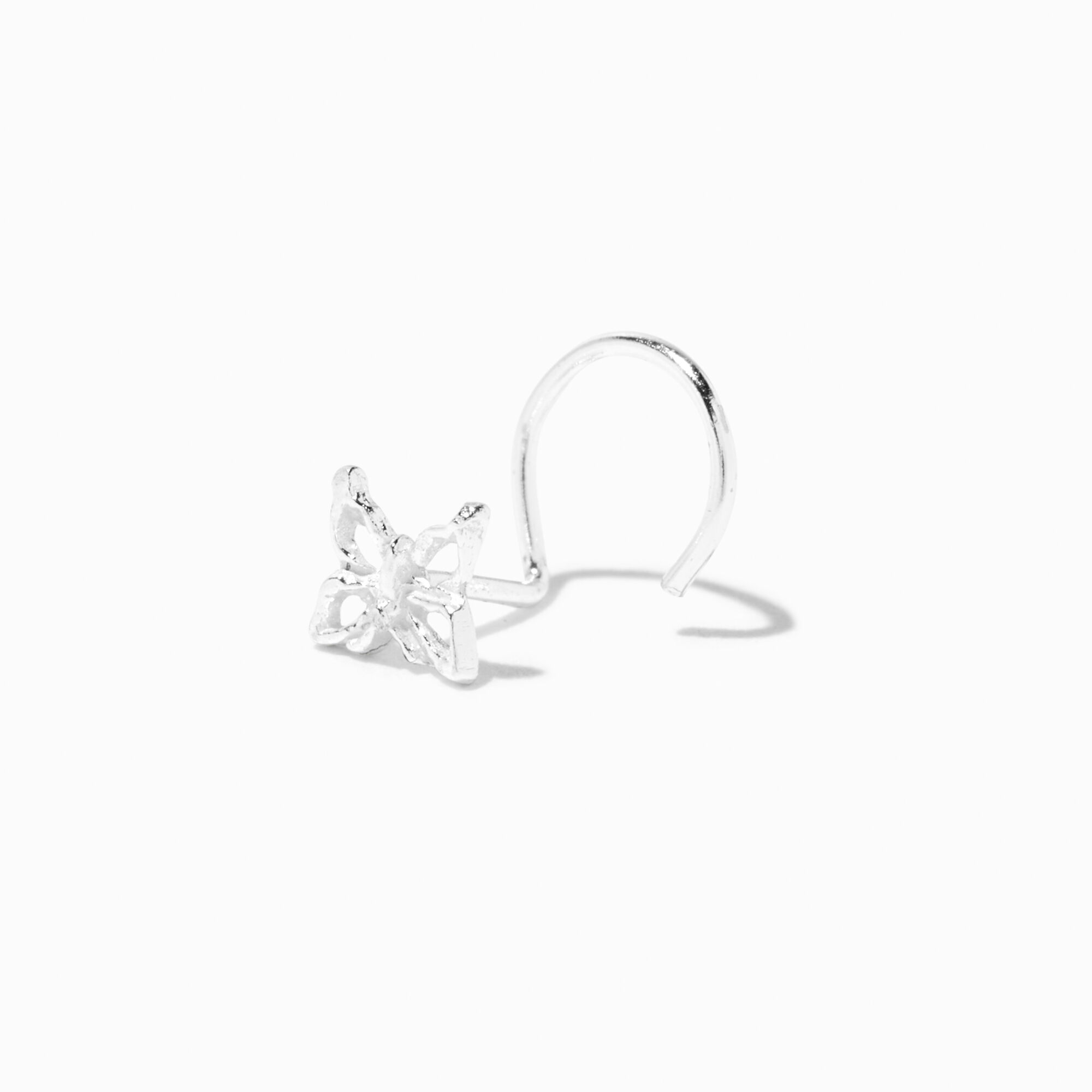 Silver butterfly sale nose ring