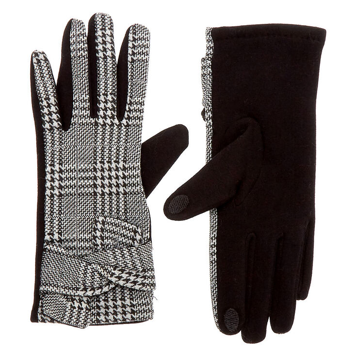 Houndstooth Touchscreen Gloves,