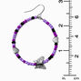 Purple Friendship Bracelet-Inspired 2&quot; Drop Earrings,