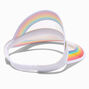 Rainbow Striped Clear Visor,