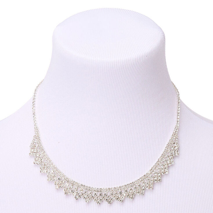 Silver Rhinestone Peacock Jewelry Set - 2 Pack,