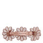 Rose Gold Mesh Flower Trio Hair Clip,