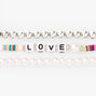 Rainbow Love Beaded Stretch Bracelets - 3 Pack,