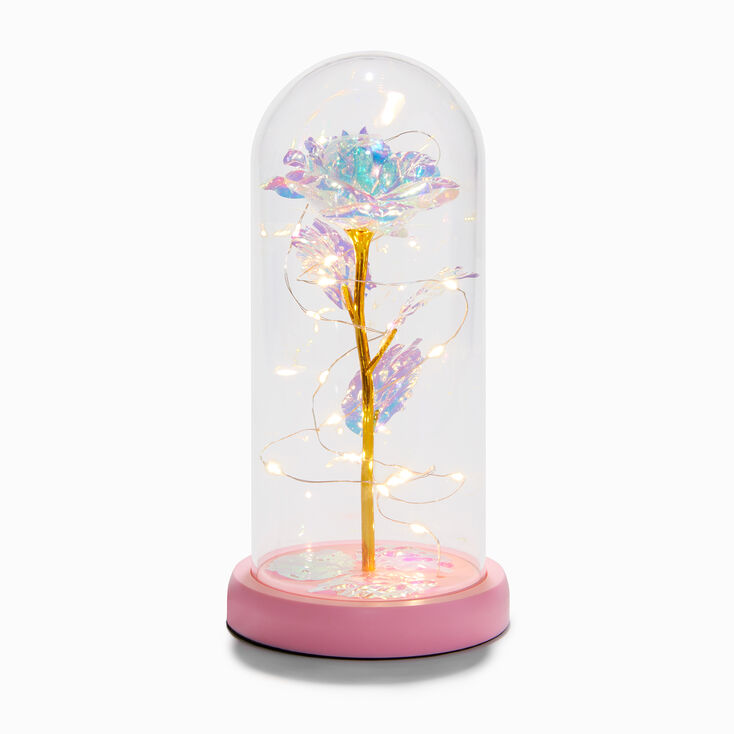 Iridescent Rose Under Dome Accent Light,